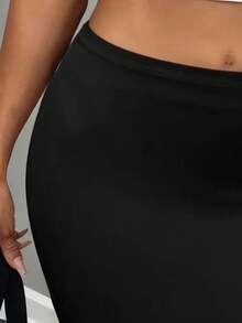 EARO Style européen et américain Ins Femmes Couleur unie Sexy moulant Maxi Jupe, Nouvelles arrivées Printemps/Automne, Bombe américaine Mode décontractée quotidienne Élégante Taille haute Taille élastique Jupe Ligne A Ajustée Slim