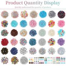 Surtido de cuentas decorativas DIY, disponibles en ojo de gato, flor con cascabel, corazón y bolas, materiales para hacer joyas, pulseras, aretes y colgantes - Juego de accesorios de cuentas - Ver 3