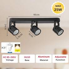 CANMEIJIA GU10 Einbauleuchte, weiße ovale Pendelleuchte, Beleuchtung für Zuhause, Deckenleuchte, 350° schwenkbarer LED-Strahler, geeignet für Wohnzimmer, Esszimmer, Schlafzimmer, Küche, Flur, Café, Ausstellungshalle, Leseraum, Bar, Hotel, Bekleidungsgeschäft, Ausstellungshalle, in verschiedenen Größen und Formen erhältlich - Schwarz - Übersicht 22