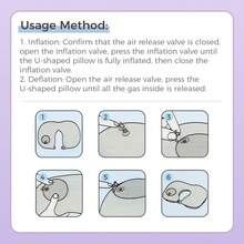 Miniso 三丽鸥肉桂狗便携式充气U型枕 - 亲肤PVC面料，卡通印花，办公通勤及长途旅行颈枕（1个） - 藍色 - 查看 11