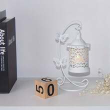 铁艺镂空蝴蝶烛台，手工装饰品，适用于斋月、开斋节、宰牲节、圣诞节、万圣节、情人节、结婚纪念日、餐桌、家居装饰