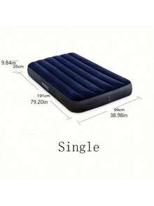 One Set Of Portable Extra-Thick Inflatable Air Mattress - Waterproof Camping Mattress With Manual Air Pump, Foldable And Expandable, Made Of Thickened PVC Material That Is Waterproof, Moisture-Proof, And Wear-Resistant. Skin-Friendly, Soft, Comfortable, And With Strong Load-Bearing Capacity. - Multicolor - View 9