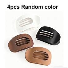 4pcs/1pc 9.4cm/3.7in Large Hair Claw Clips, Women's Lightweight Plastic Solid Color Clips, Stylish Premium Headwear For Commute & Party