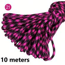 10/100m/Pc Fluorescent Color Camouflage 7-Strand Paracord, Suitable For Outdoor Multipurpose Emergency Survival Rope, Parachute Cord, Bracelet Woven, Camping, Laundry Line, Pet Leash, Durable DIY Rope - 10 Meters - View 42