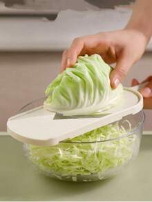 1个蔬菜沙拉切片器/刨丝器，适用于卷心菜、生菜、紫甘蓝、黄瓜、小白菜，多功能卷心菜切片器 - 彩色 - 查看 3