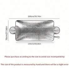 汽车挡风玻璃防雪罩，防冻挡风玻璃罩，磁吸式前窗遮阳板，加厚保护罩/汽车挡风玻璃防雪防紫外线罩，前窗防霜户外保护罩，适用于大多数车型，四季皆宜 - 銀色 - 查看 10