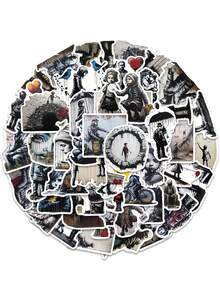 50 Stücke Retro Straßen Graffiti Stil Aufkleber für Urlaubsparty Dekoration, Schulanfang, Klassenprämie, Geburtstagsgeschenk, Skateboard, Gepäck, Fahrrad, Roller, Gitarre, Zeitplanbuch, Wasserflasche, Aufkleber - Material: PVC, Muster: Cartoon, Farbe: Gemischt, Oberflächenempfehlung: Kunststoff, Glas, Metall, Keramik, Montagetyp: selbstklebend, Wiederverwendbarkeit: Einmalgebrauch, Form: Unregelmäßig, Markenname: YWWBLD