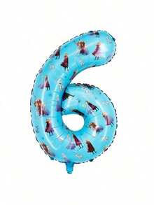 123Pcs Frozen Theme Birthday Decoration Set Background Cloth Latex Ball Home Decor Balloon Set - Multicolor - View 7