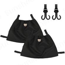 Stroller Bag Large Capacity Organizer With Stroller Hook - Reusable Washable Mummy Bag With Black Bear Pattern, Holds Mobile Phone, Wallet & Milk Bottles For Home & Travel - Multicolor - View 10