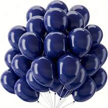 60/90pcs 5/10/12inch Navy Blue Balloon Set, Elegant Deep Blue Latex Balloons, Perfect For Birthday Parties, Weddings, Graduations, Or Baby Boy Showers. Glossy Finish And Rich Color, Ideal For DIY Balloon Arch, Backdrop, Or Table Decoration For A Classic Sophisticated Look. - Navy Blue - View 4