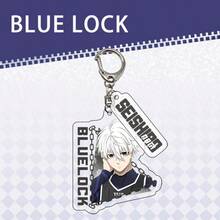 Llaveros acrílicos de personajes del anime BLUE LOCK, disponibles en diseños de Isagi Yoichi, Bachira Meguru, Nagi Seishiro, Chigiri Hyoma, Rin Itoshi y Mikage Reo. Con un diseño triangular, son frescos y elegantes, ideales como regalos para convenciones de cómics. - Multicolor - Ver 9