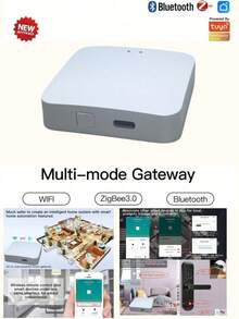 Tuya Zigbee 3.0 智慧家居中樞網關-迷你無線 Mesh 橋接器、BT 中央控制主機、多模式智慧 WiFi 連線,相容 Alexa 與 Home,USB 供電,無螢幕,適用辦公室、室內、電器插座,萬聖節起司擠花車飾配件,休閒放鬆傘 - 彩色 - 查看 3