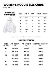 Damen Kapuzenpullover, Baumwolle, "Amor Amore Amore" Slogan Fleece-gefütterter Kapuzenpullover, Damen Drop-Shoulder Sweatshirt, Herbst/Winter verstärkter Stoff warmer Loose-Fit Kapuzenpullover, geeignet für kaltes Wetter - Weiss - Übersicht 8