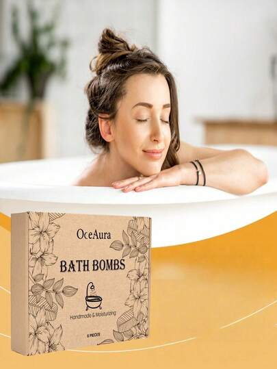 OceAura Set de bombas de baño con aroma floral, bombas de baño efervescentes que hidratan suavemente el Body, con fragancia duradera, adecuado para el hogar/hotel/alquiler vacacional