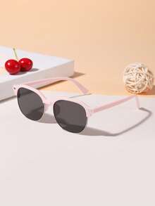 1PC Boys And Girls 4-8Y Casual Semi-Rim Square Fashion Glasses, Suitable For Holiday Outings, Outfit Matching, And Festive Gifts - Multicolor - View 5