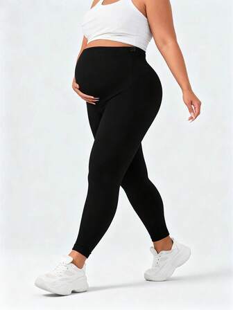 Höst/vinter Nya Plus Size Mammabyxor, Superhöga Elastiska Mammabyxor Med Utsvängda Byxor, Justerbar Midjeband, Bekväma Mjuka Yogaleggings