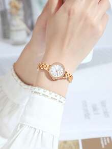 SANDA. SANDA Women Watch Bracelet Watch Band Fashion Elegant Design Alloy Compact Women's Graduated Quartz Watch Gift Waterproof Watch - White - View 4