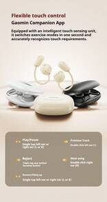 Lenovo EA370 Bone Conduction Bluetooth Headphones: Open-Ear Design, Long Battery Life, High-Quality Sound For Sports, Panoramic Surround Sound, Bluetooth 5.4DPW, Directional Sound Focusing, No Sound Leakage, Intelligent Noise Reduction. - Moon Rock White - View 8