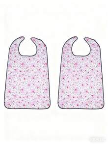 1 pieza/2 piezas/3 piezas Baberos para adultos, baberos ajustables para mujeres, adecuados para personas mayores, lavables, con bolsillo atrapa migas, baberos grandes para alimentación de adultos, baberos impermeables 3D para comida, bolsillo para saliva sin lavado, regalo para mujeres/madres, accesorios, bolsas de almacenamiento