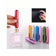 1Pcs,5ml Perfume Bottle With Bottom Filling, Self-Pump Type, , Refillable Spray Bottle, Portable Cosmetic Bottle - 黑色 - 查看 1