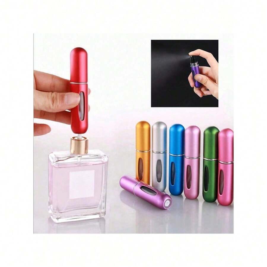 1Pcs,5ml Perfume Bottle With Bottom Filling, Self-Pump Type, , Refillable Spray Bottle, Portable Cosmetic Bottle - 黑色 - 查看 1