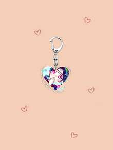 1 buc drăguț inimă în formă de extraterestru scenă acrilic breloc Rock Band Series & Ivan Till personaj de desene animate stil temă geantă farmec, rucsac ornament, accesorii auto drăguț Goth Y2K