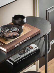 SoBuy Console Table, Hallway Table, Sideboard, Narrow Side Table, Sofa Table, Decorative Table, Black, W X H X D Approx. 110 X 76 X 39 Cm FSB90-SCH - Black - View 8