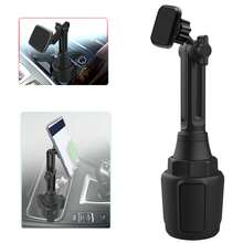 Car Cup Holder Stable Magnetic Phone Mount Cellphone Stand Compatible With IPhone, Android Phone, Gift For Birthday, Family, Friends For Summer Gifts Birthday Driving Car Accessories Car Phone Holder Strong Load-Bearing - Black - View 1