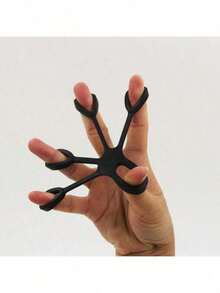 1 pieza Expansor de dedos con forma de mano de silicona caliente, entrenador de desarrollo muscular de la mano, reductor de fuerza de agarre elástico de los dedos, juguete antiestrés - Multicolor - Ver 5