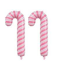 Globos de lámina de bastón de caramelo de Navidad grandes de 85*40cm, globos de bastón de caramelo de Navidad rojos para decorar el árbol de Navidad, 2/5/10 piezas, Navidad - Multicolor - Ver 11