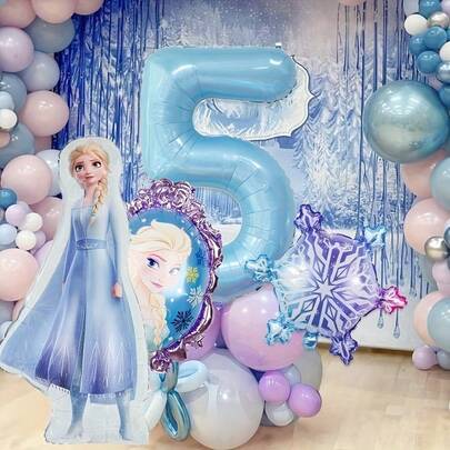 Princess Anna Snowflake Foil Balloons - Perfect For Festivals, Christmas, And Holiday Celebrations, Balloons, Balloon Wreaths, Frozen Balloons, Birthday Decorations, Birthday Balloons