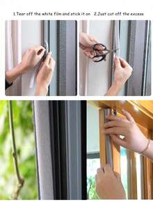 1/2/3Rolls Door Window Sealing Strips Self-Adhesive Insulation Foam Tape Sponge Door Gap Soundproof And Dustproof Windproof Plastic Steel Window Self Adhesive Type Sound-Proof Door Window Foam Noise Insulation Excluder - Multicolor - View 4