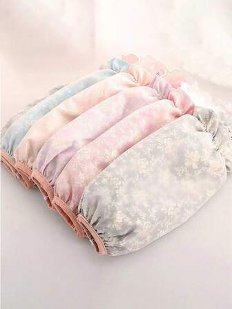 1/3/5pairs Of Autumn And Winter Double-Layer Sleeve Sleeves, Waterproof, Anti Stain, Oil Resistant, Heat-Resistant, Gold Mesh Sleeve Sleeves, Women's Short Lace Sleeves, Head Protectors, Sleeve Sleeves