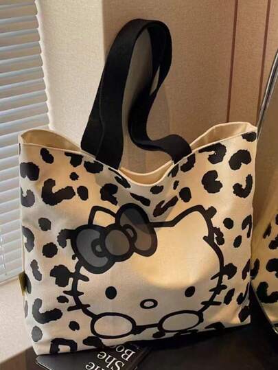 1pc, Cute Cartoon Women's Tote Bag, Multifunctional Women's Shoulder Bag, Large-Capacity Hand-Held Commuter Bag Suitable For Summer Commuting, Three Styles Available
