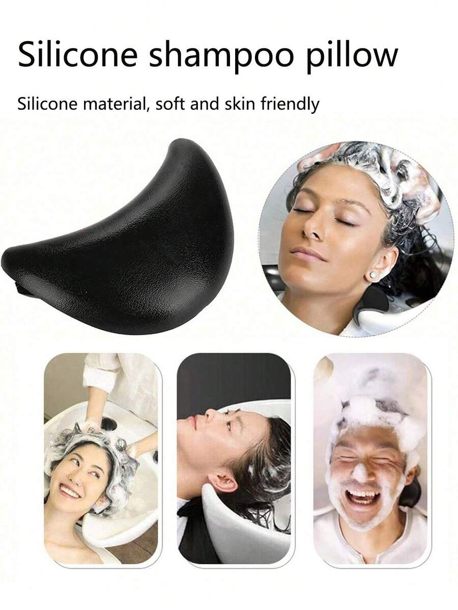 Đệm cổ gội đầu salon, đệm giường gội đầu, đệm quấn cổ bằng silicon cho giường gội đầu - màu đen - Xem 1