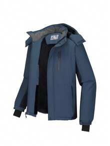 CAMEL CROWN بلوك الألوان جاكيت معطف رجالي ذات غطاء مضادة للماء