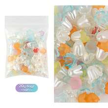 Surtido de cuentas decorativas DIY, disponibles en ojo de gato, flor con cascabel, corazón y bolas, materiales para hacer joyas, pulseras, aretes y colgantes - Juego de accesorios de cuentas - Ver 27