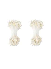 400/800/1600颗人造花蕊，仿珍珠花蕊，家居花艺DIY工艺装饰，适用于婚礼花艺布置、手工家居装饰、复活节、母亲节、父亲节等场合。 - 白色 - 查看 8