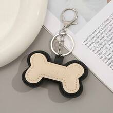 Söt nyckelring i läder med hundben, tecknad väska-berlock - Multifärgad - Visa 7