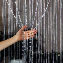 1pc Acrylic Beaded Curtain - 1x2m Room Divider, Suitable For Wedding Decor And Home Partition | Elegant Sparkling Design