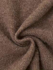 Camiseta casual y cálida de mujer con estampado de oso de lana sintética - Marrón - Ver 6