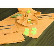 Cloth Dinner Napkins In 1OO% Cotton Fabric - Mustard, Mitered Corners & Generous Hem, Set Of 12,18x18EveryDayNapkin,Mustard - 芥末 - 查看 3