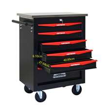 Double Door Clapboardl Multifunctional Tool Trolley - Black & Red (BLAK&RED) - Multicolor 4 - View 7