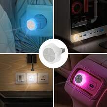 PAKRYS 2pcs Flower Shaped USB Mood Light, 7-Color Gradient Cycle, Colorful Mini Holiday Decor Flower LED Wireless Night Light, Car Atmosphere Light, Holiday Lighting, Decorative Light, Color Changing Light, Sturdy Structure, Lighting, Mood Light, No Battery Required, Car Flower Light, Truck LED Light, Truck Accessories, Car Accessories, Truck Light - Flower USB Ambient Light - View 7