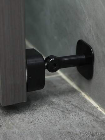 1 pieza Tope de puerta antichoque giratorio sin taladro - de doble uso para montaje en pared y suelo, soporte de puerta antideslizante de uso intensivo, accesorio de para el hogar y la oficina, regalo de Navidad