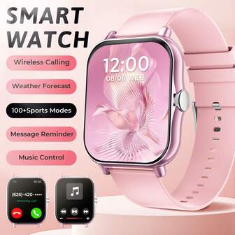 SIMSONLAB 2025 New 1.83" HD Full Touch Screen Smart Watch, Unisex, Supports Phone Dialing/Answering, Pedometer, Calorie Counting, Multiple Sports Modes, Message & Call Reminder, Multi-Functional Smart Watch, Sports Smart Watch, Compatible With Android/IOS, Christmas Gift
