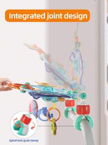 0-12 Months Baby Sensory Rattle, Bee/Ocean Theme Options, Soft Contrasting Colors To Attract Attention, Visual Tracking Training, Chewable & Detachable, Nursery Decor Hanging Toy, Newborn Stimulation Toy, Gift For Baby Boys And Girls, Children's Day Present - Multicolor - View 8