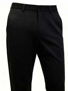 Men's Tailored Dress Pants - 黑色 - 查看 3