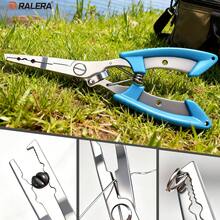 钓鱼工具套装：带尖嘴和剪线器的钓鱼钳、1副防滑橡胶手套、收纳袋和防丢绳，海水/淡水钓鱼装备，圣诞礼物