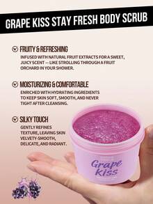 Misslyn POWERLAB 持久清新身体磨砂膏，果香型身体磨砂膏，细腻去角质，甜美香气，滋润柔滑肌肤，温和去角质，果香怡人，令肌肤柔软水润，焕发光彩，温和抛光，蕴含天然果萃精华，保湿，沐浴露，沐浴露 - 01 Grape Kiss Stay Fresh Body Scrub - 查看 3